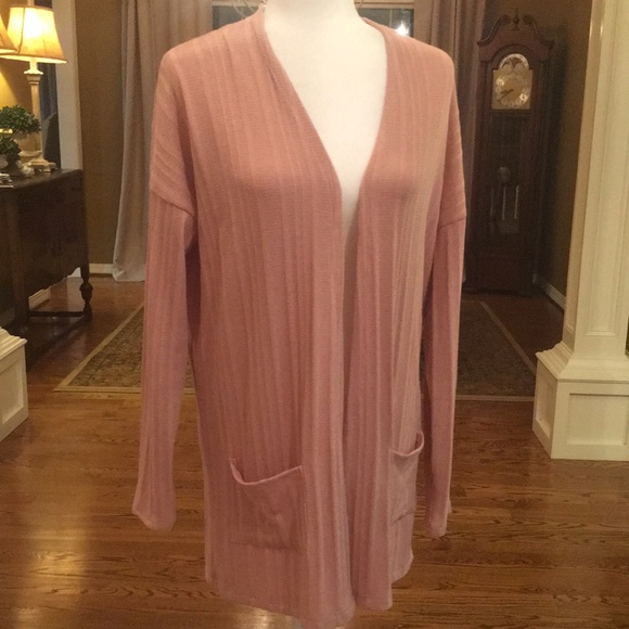 Staccato LS Lightweight Dusty Rose Cardigan - Picture 3 of 12